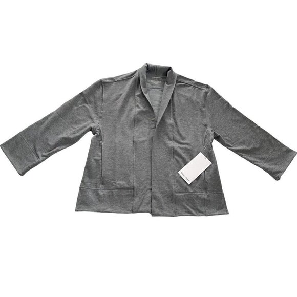 Ministry of Supply Women's Sz S Fusion Terry Cardigan Light Gray NWT - Picture 8 of 8